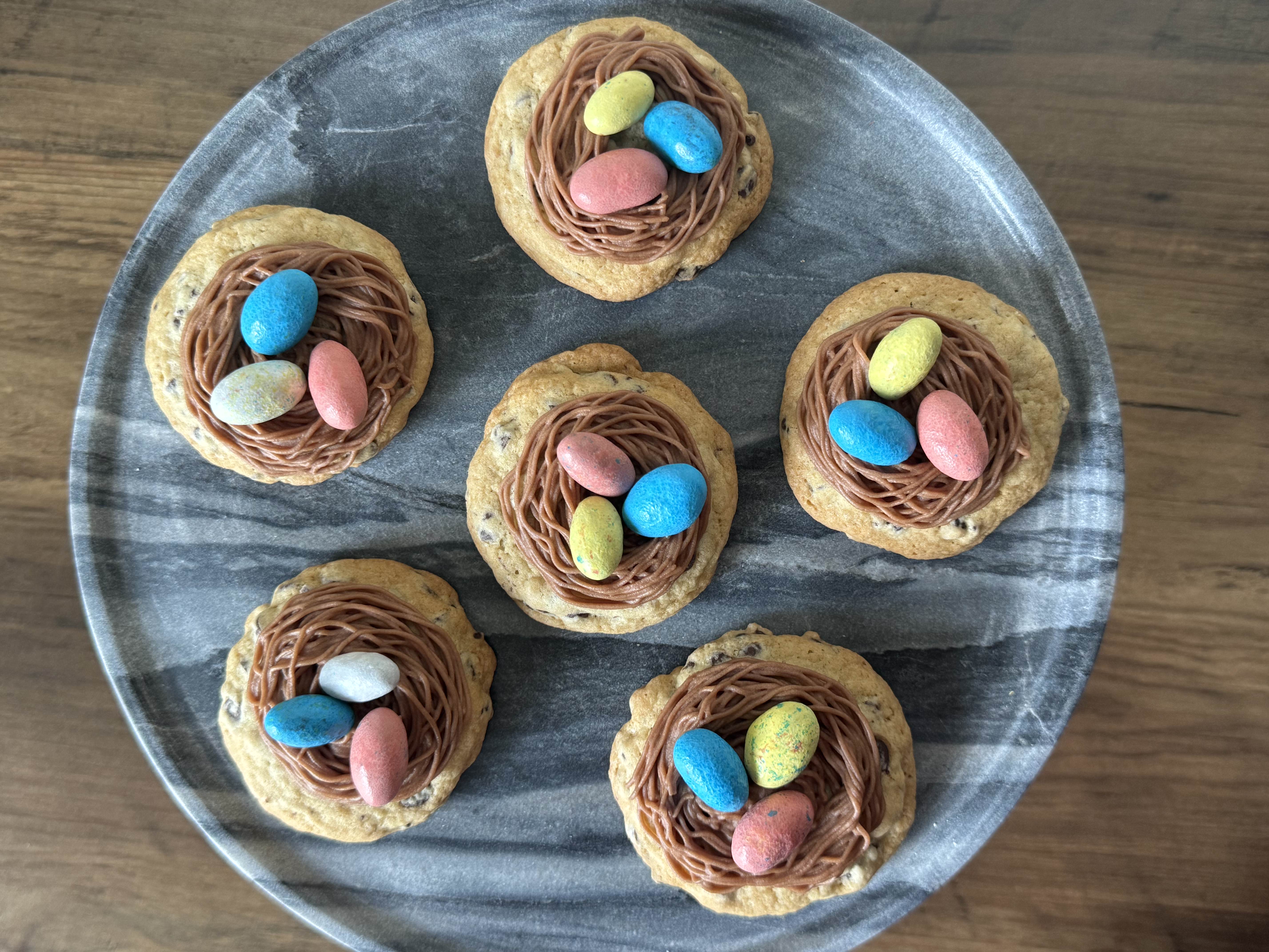 Chocolate Chip Egg Nest Cookies